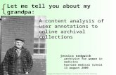 Let me tell you about my grandpa: a content analysis of user annotations to online archival collections