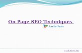 On page seo techniques