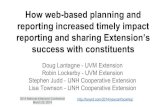 How web-based planning and reporting increased timely impact reporting and sharing Extension’s success with constituents