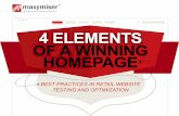 4 Elements of a Winning Homepage