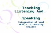 Teaching listening and                speaking