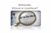 WikiLeaks and Ethics