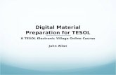 Digital Material Preparation Course for TESOL