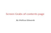 Screen grabs contents page indie
