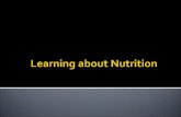Learning about Nutrition (Carla - guest speaker)