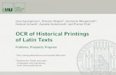 Datech2014 - Session 4 - OCR of Historical Printings of Latin Texts: Problems, Prospects, Progress