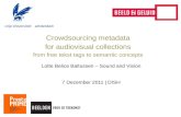 Crowdsourcing metadata for audiovisual collections