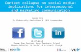 Context collapse on social media: implications for interpersonal and marketing communication