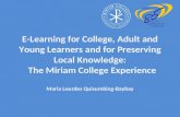 E-learning in Miriam College