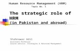 Chapter 01 - The Strategic Role of HRM (in Pak and Abroad)