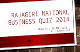 Rajagiri National Business Quiz 2014 First Online Prelims Answers