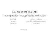 You are What You Eat! Tracking Health Through Recipe Interactions