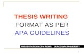 APA Guidelines for Thesis Writing