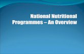 National Nutritional Programmes – An Overview
