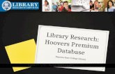 Using Hoovers Premium Database