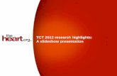 TCT 2012 research highlights: A slideshow presentation