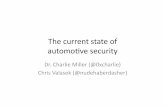 The Current State of Automotive Security by Chris Valasek
