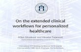 On the extended clinical workflows for personalized healthcare