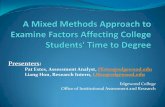 A Mixed Methods Approach to Examine Factors Affecting College Students' Time to Degree