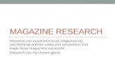 Magazine and Genre Research
