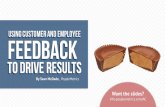 Using Customer and Employee Feedback to Drive Results (by @peoplemetrics @smcdade)