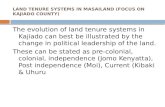 Land tenure systems in Masailand (focus on Kajiado county Kenya)