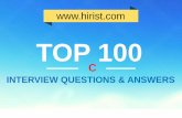 Top 100 C Interview Questions and Answers