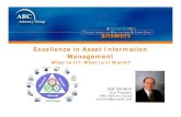 Excellence in asset information management sid snitkin arc 2008