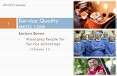 SQ Lecture Seven - Managing People for Service Advantage