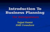 Webinar 1: Business Planning for Entrepreneurs