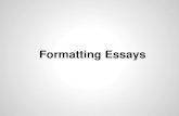 Formatting papers