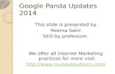 Google panda updates in 2014
