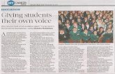 Giving students their own voice