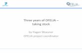 Three years of OFELIA - taking stock