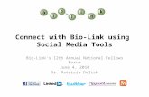Connect with Bio-Link using Social Media Tools