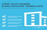 Crm software evaluation template