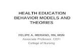 Health Education Behavior Models and Theories_ppt