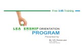Free skills training presentation for leadership orientation program