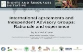 International agreements and independent advisory groups