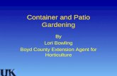 Container gardening with script