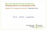 03 - NAAONB Conference 2012 - Making Space for Nature by Sir John Lawton