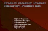 Group G Product Category Product Hierarchy Product Mix