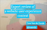 Expert review of a website user experience context - EuroIA 2014