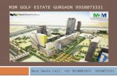 M3M Golf Estate Apartments Gurgaon 9958073331