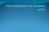 The Modifiers of Human Acts