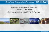 Social Informatics Lecture 1   Salzburg Selection