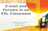 E Mail And Forums In An Esl Classroom Teed 3035