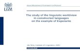 The study of the linguistic worldview in constructed languages on the example of Esperanto