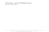 Vector and Matrices - Some Articles