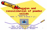 Compression and Consolidation of Powder Solids